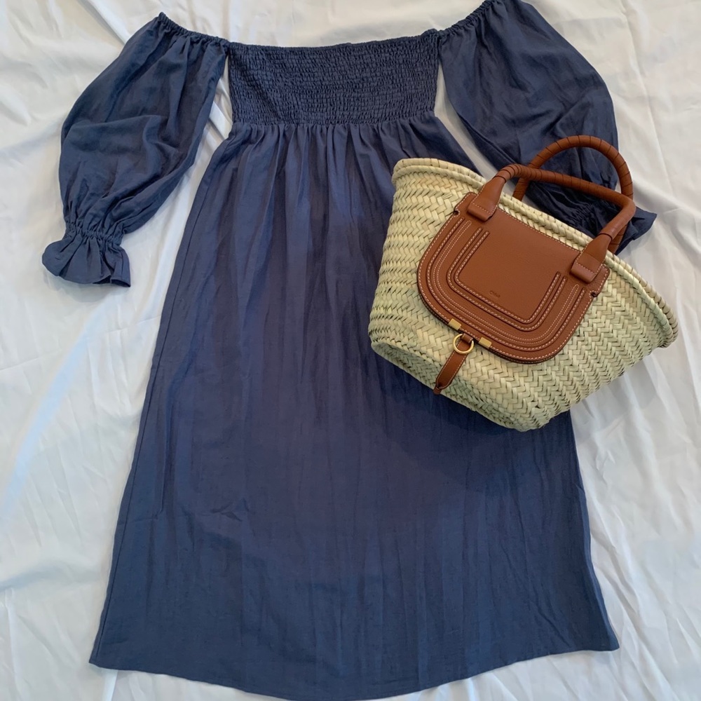 Women’s lounge nap dress 100% linen long sleeve SML 🫐 - Picture 1 of 8